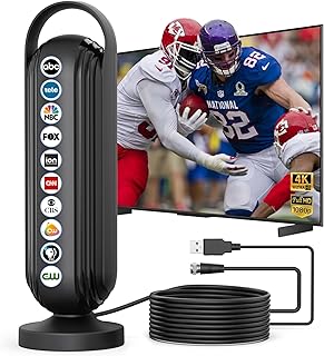 2025 TV Antenna for Local Channels Outdoor 999+ Miles Long Range Indoor/Outdoor tv Antenna for Smart 16.5ft Cable HD Antenna Supports 4K 8K1080p