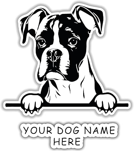 Miniatura 23 de Personaliza la calcomanía de mascota con el nombre de tu perro Calcomanías de mascotas dibujadas personalizadas para tu automóvil, camión, SUV