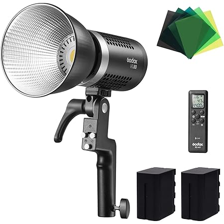 Amazon Godox正規代理店 Godox Ml60 手持ち式ledビデオライト 60w 5600k 昼光バランス 撮影補助光 Cri96 Tlci97 16グループ32チャネル99id 8つのプリセットfx照明効果 静音ファンモード デュアルパワーソリューション 定常光ライト 通販