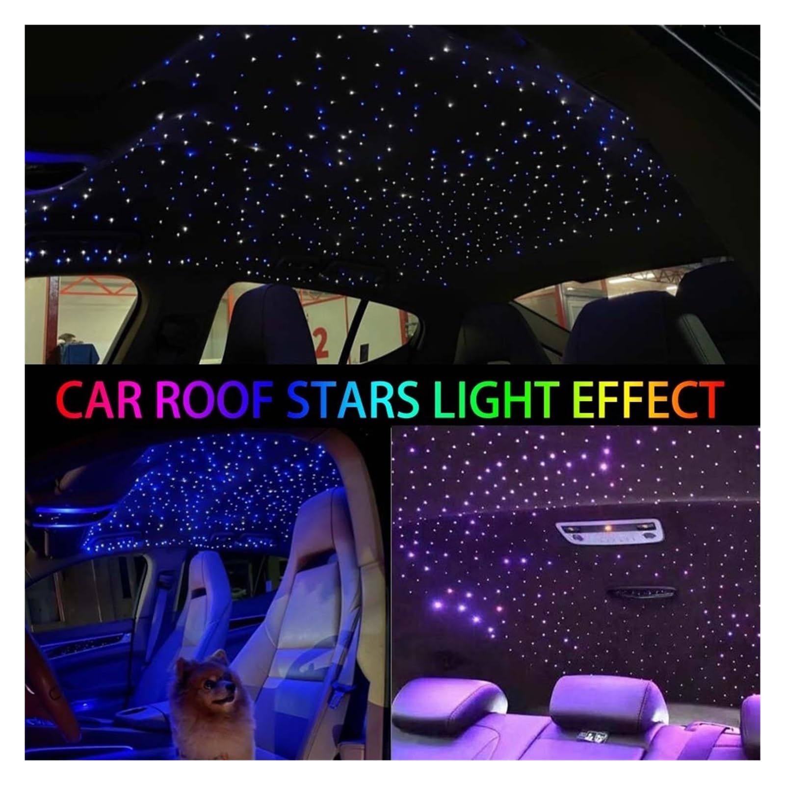Oświetlenie Wnętrza Samochodu 10W Twinkle RGBW Samochód Starry Sky Light Kontroler Muzyczny LED Gwiazda Na Dach Samochodowy Kabel Światłowodowy Oświetlenie Sufitowe