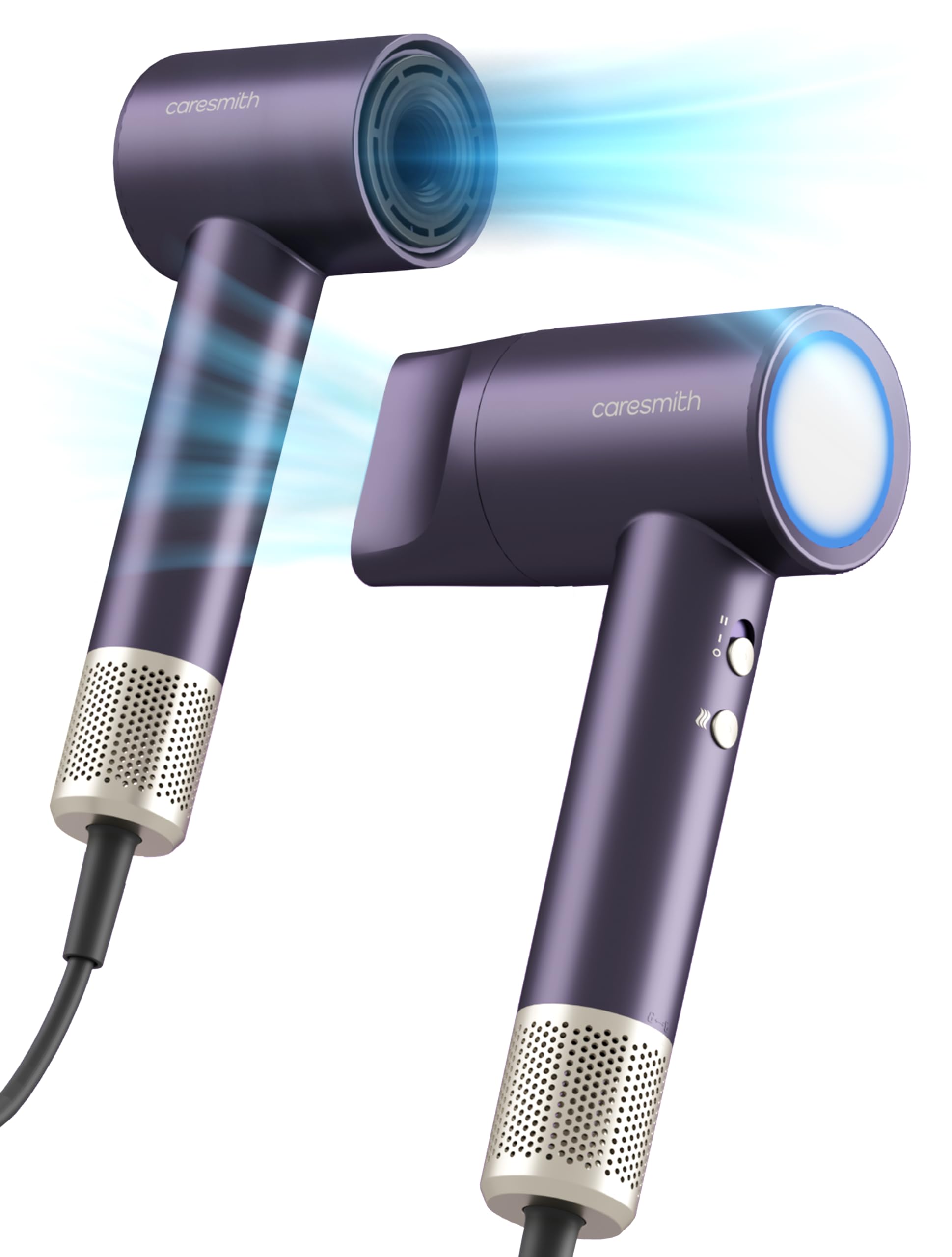 Caresmith Bloom Luxe Professional BLDC Hair Dryer | 110000 RPM BLDC Motor | 1700 Watts Hair Dryer | 2 speed with Hot and Cold Mode | Detachable Nozzle(Purple)-image-41