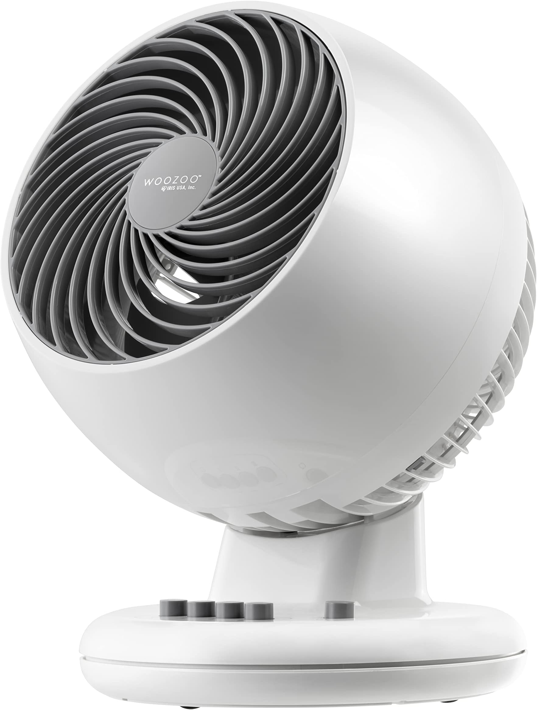 IRIS USA WOOZOO Air Circulator Fan with Remote, Oscillating, 3 Speeds, 74ft Max Air Distance, 112° Adjustable Tilt, 35db Quiet Motor, Small Fan for Bedroom, Office, Dorm, White