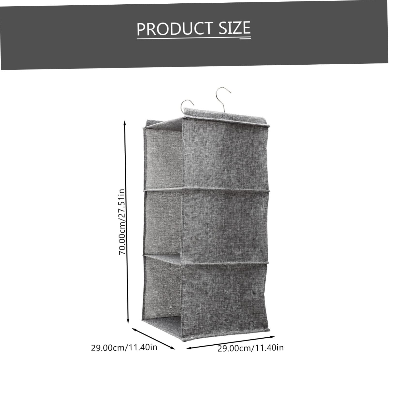 Levemolo Hanging Closet Organizer Shelf Storage Bag for Efficient Wardrobe Management Design for Home Use Grey