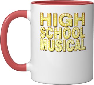Disney Channel Official High School Musical Movie Logo Ceramic Mug, Red/White, 11oz