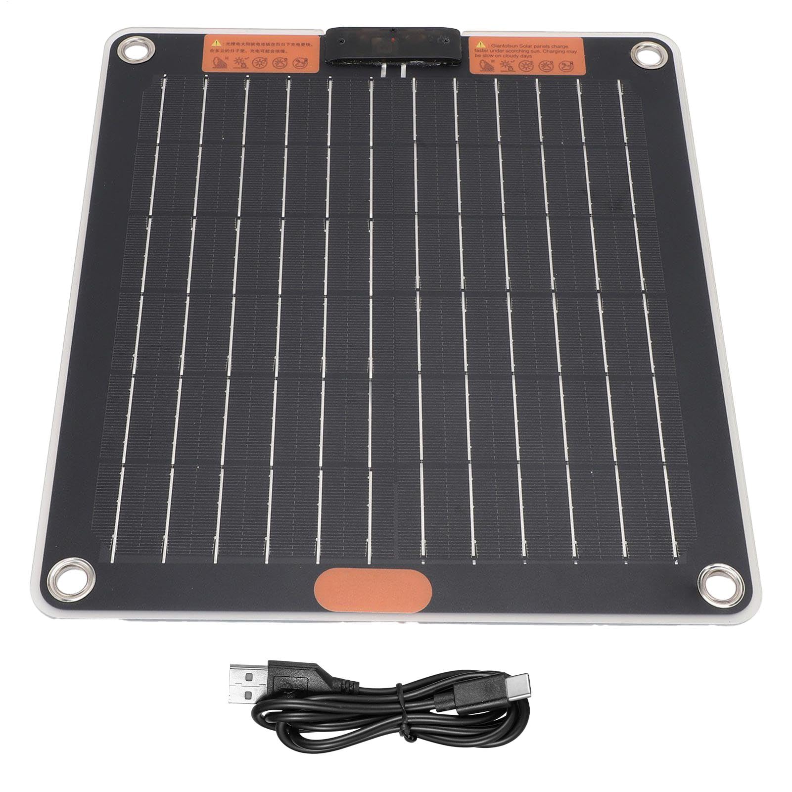 Ładowarka do panelu słonecznego, szybkie ładowanie 30 W panel słoneczny Power Bank, przenośny zestaw komórek z 2 portami USB, kopia zapasowa energii na kemping, wędrówki i plecaki, 1,06 x 0,98 x 0,12
