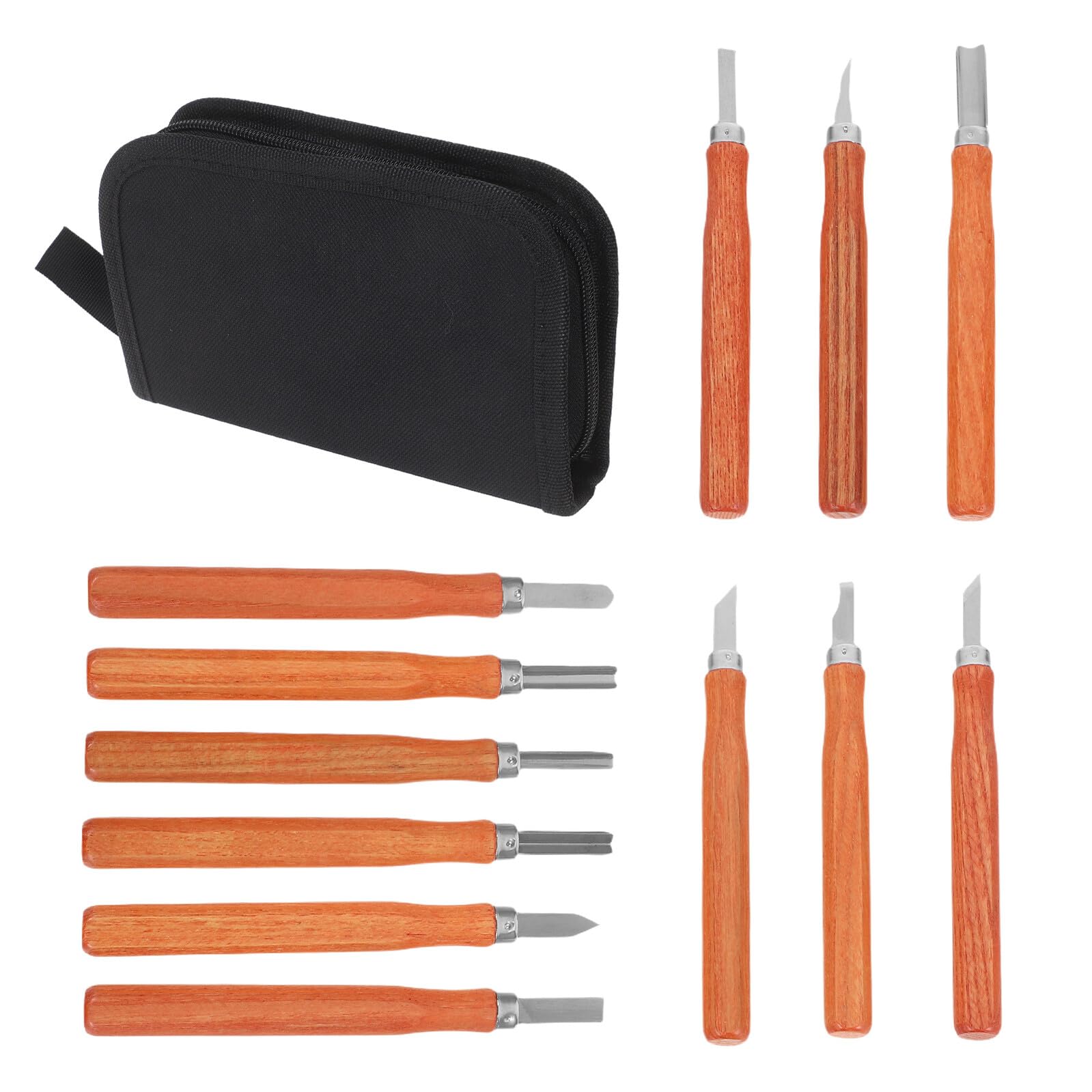 Ipetboom Kit Tallado Madera con Cuchillos y Gubias de Imitación Madera de Ergonómico y Afilado para DIY Modelado y Decoración Artesanal