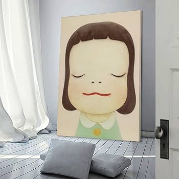 Amazon.co.jp: 奈良美智 油絵 クールの印刷 複製画 絵画 アート