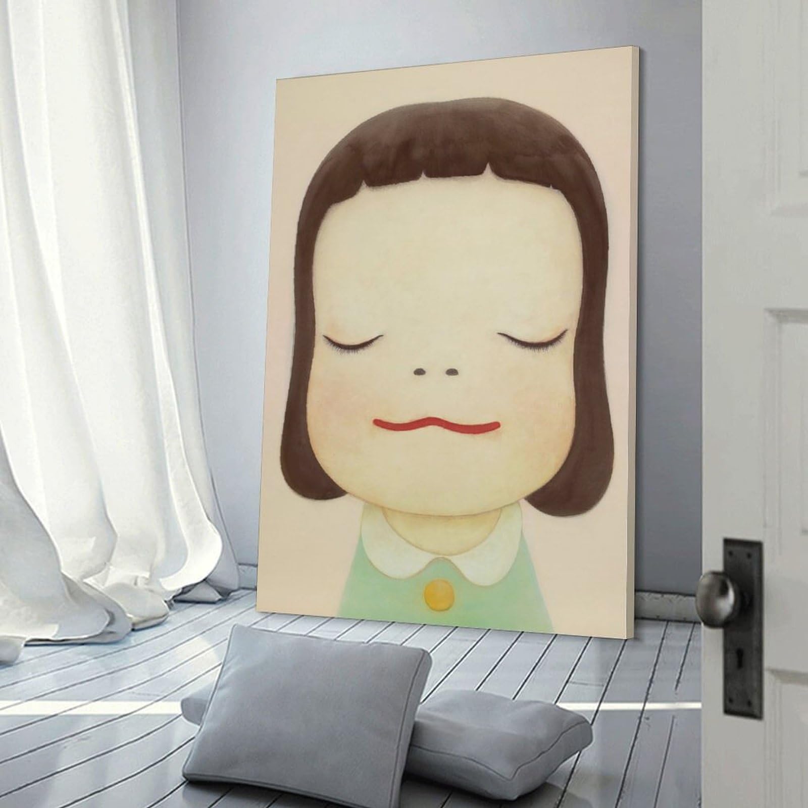 Amazon.co.jp: 奈良美智 油絵 クールの印刷 複製画 絵画 アート