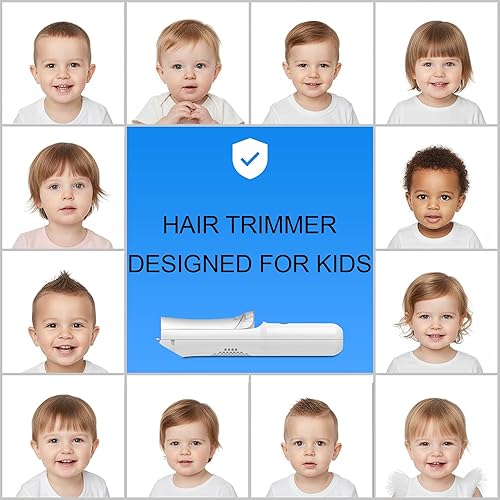 Miniatura 6 de Juego de cortapelos para bebé, recortador de pelo ultra silencioso con aspiradora para bebés, niños pequeños y niños, cortador de pelo inalámbrico