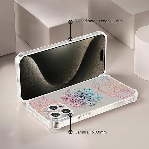 Vista 151 de Roemary Buffertech - Funda protectora para iPhone 13 Pro Max con diseño Golden Retriever, diseño de arcoíris con protector de pantalla