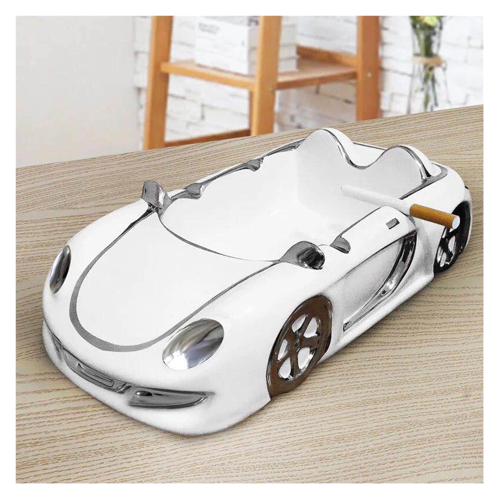 Ashtray Ceramic,Luxury Fashion Sports Car Ash Holder for Smokers,Cigarettes Tray