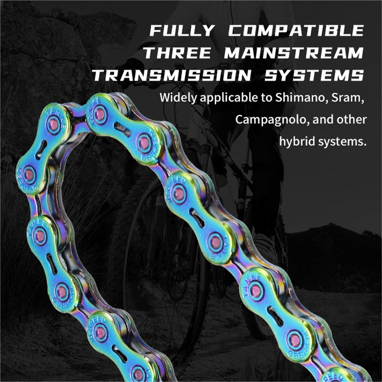 Chaîne VTT 8S 9S 10S 11S 12 Vitesses, chaînes de vélo de Route