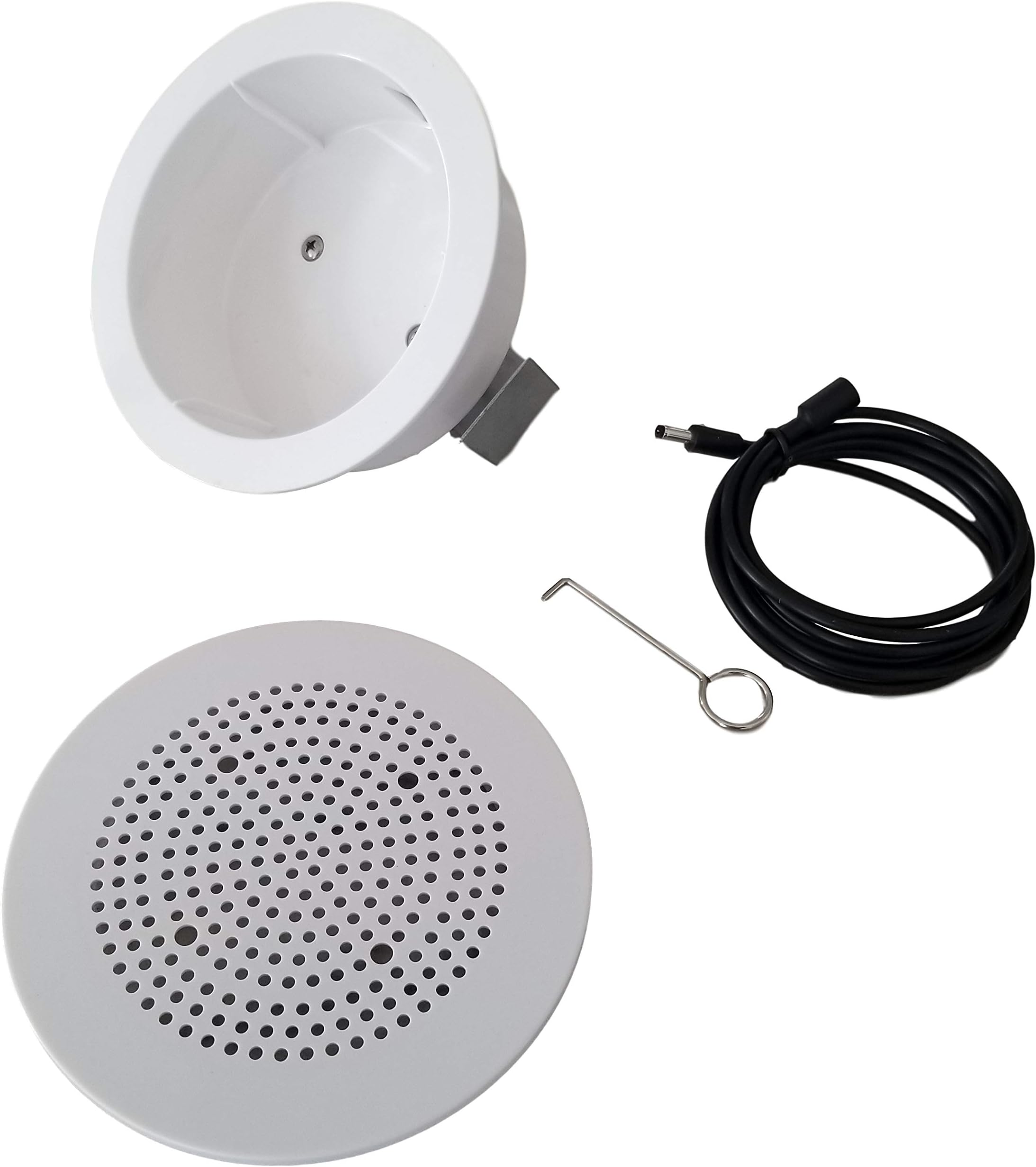 Mount Genie Flush Mount | Built-in Wall or Ceiling Bluetooth Speaker Mount [2019 Model] | Includes Optional Grill. Award Winning Design. Fantastic Sound (White, 5-Pack)