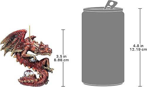Miniatura 67 de Design Toscano Frost The Gothic Dragon - Adorno navideño para decoración navideña, 3 pulgadas de ancho, 3 pulgadas de profundidad, 5 pulgadas