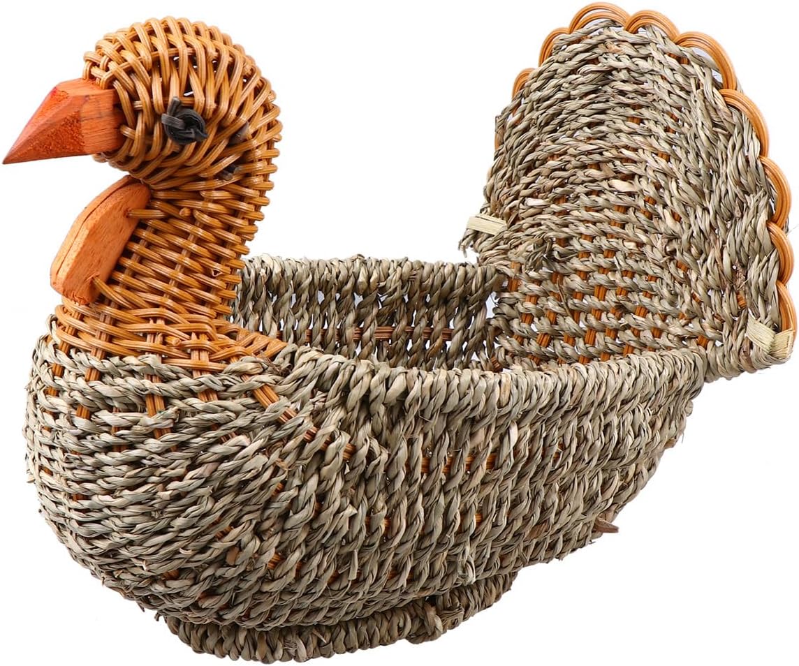 Angoily Woven Storage Basket 9.05X5.70X3.54In Portable Turkey Pattern Organizer Multifunctional Sundries Holder for Home Makeup Cosmetics