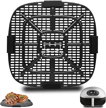 Air Fryer Replacement Tray for Typhur Dome 2 Extra Large Air Fryer with Superior Airflow, 12.2 12.2 IN Food Grade Air Fryer Baking Grill Pan Plate Crisper Plate Parts Accessories Rack