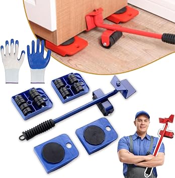 Heavy Duty Furniture Lifter, Furniture Slides Kit, Heavy Furniture Sliders Mover Tool Set Blue