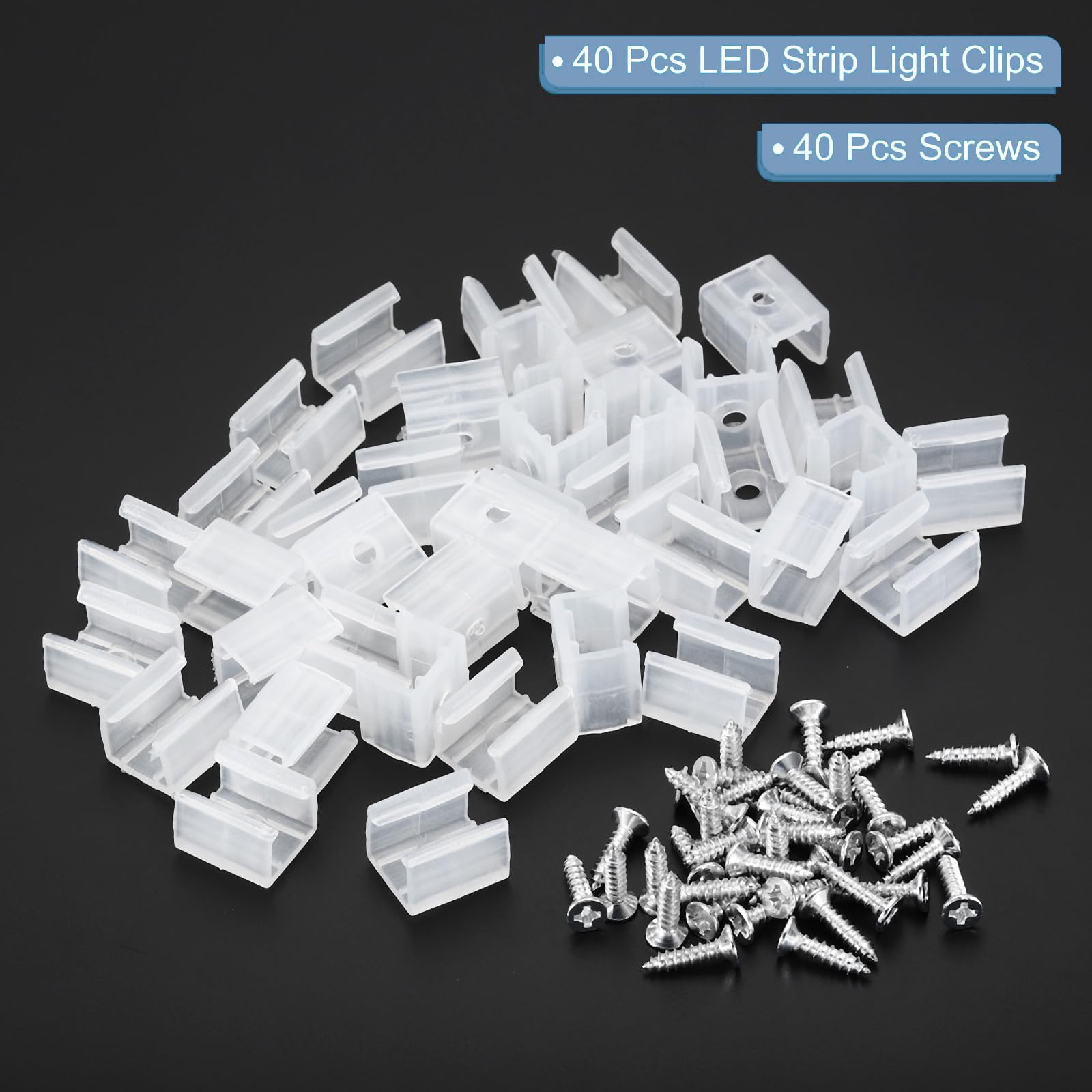 TOP-VIGOR 40Pcs LED Strip Light Clips - Image 3