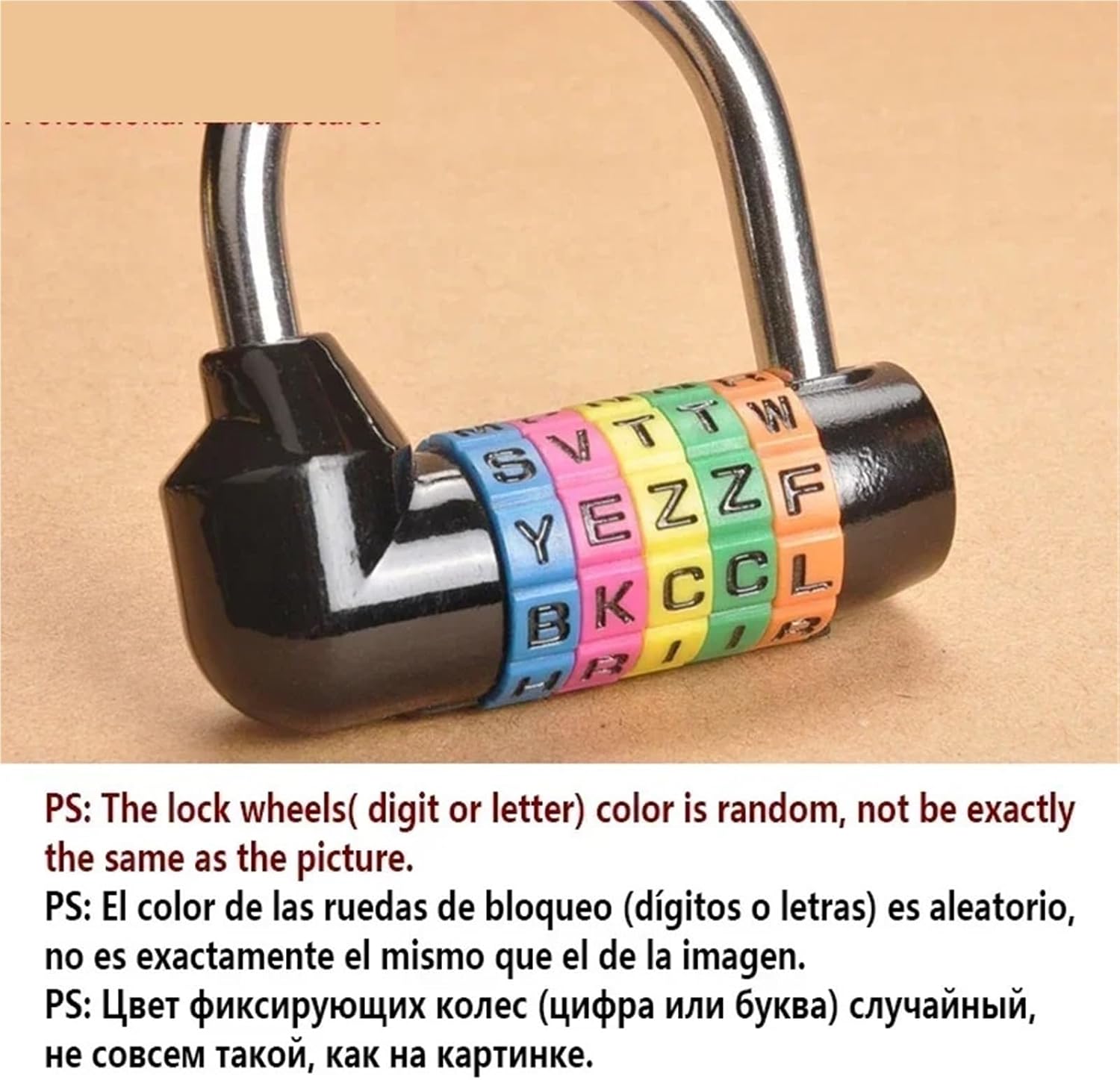 5 Color Letter Combination Padlock for Box Door Suitcases Travel Bag Locker Fitting Room Password Lock ZS56 1Pcs(Black)