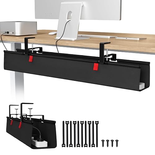 Univivi No Drill Under Desk Cable Tray