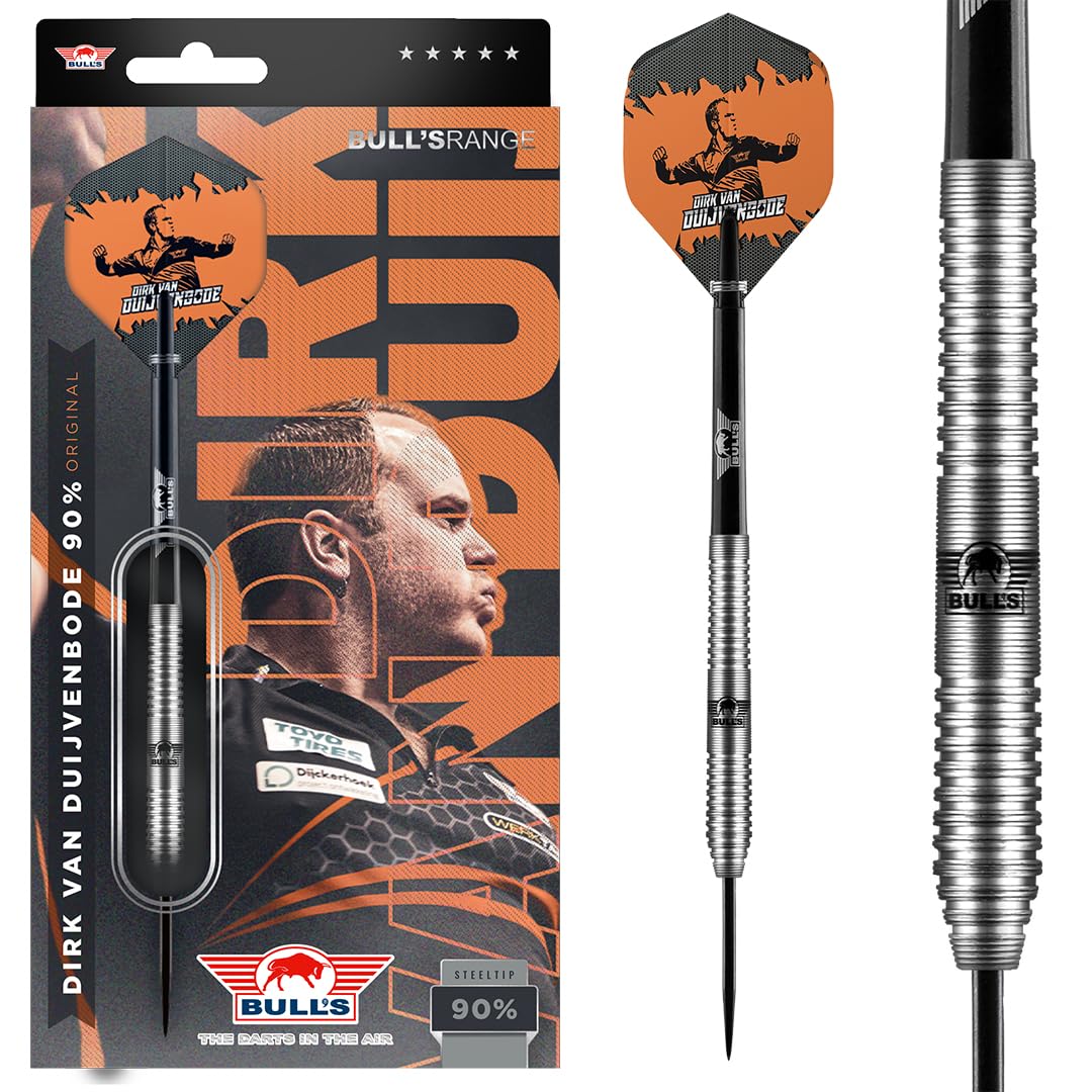 Bulls Dirk van Duijvenbode 90% Steel Tip Darts 25 g : Amazon.co.uk