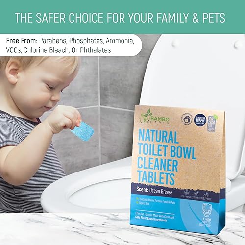 Miniatura 6 de Tabletas de limpieza naturales para inodoro, productos ecológicos y suministros de limpieza, limpiador de baño, paquete de 122448 pestañas (24)