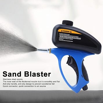 510ml Pneumatic Sand Blaster Gun Hand Held | Quick Connector, Rust Removal, Glass Sandblasting Tool
