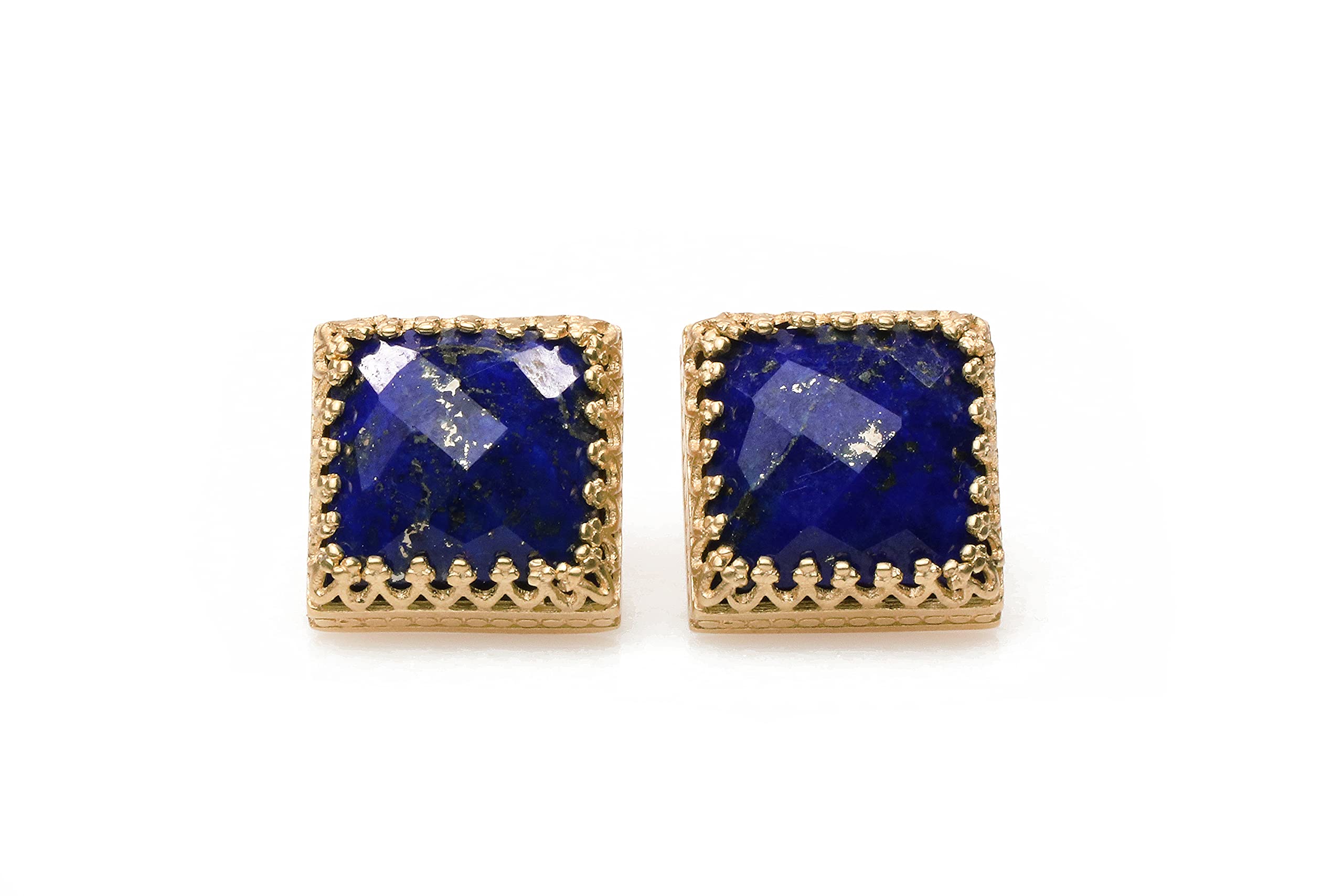 14k Oro Pendientes con Piedra de la Luna - Facetado Pendientes de Piedra de Nacimiento de Junio, Pendientes Boho para Mujeres, Pendientes Formales para Ocasiones - con Caja de Regalo