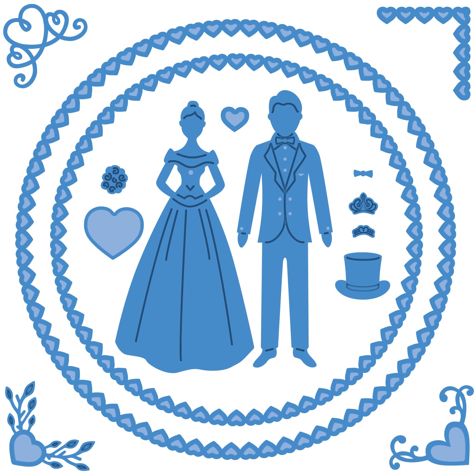 Creative Expressions Jamie Rodgers Everlasting Love Perfect Couple Craft Die, Metal, 4.8 x 4.8 in