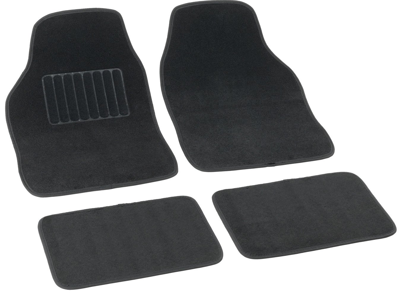 Bottari 14080 Set 4 Pezzi Tappeti per Auto, Universali, Grigio, Nero