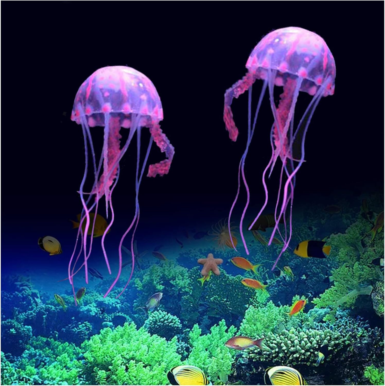 FuninCrea Jellyfish Fish Tank Decorations, Artificial Jellyfish