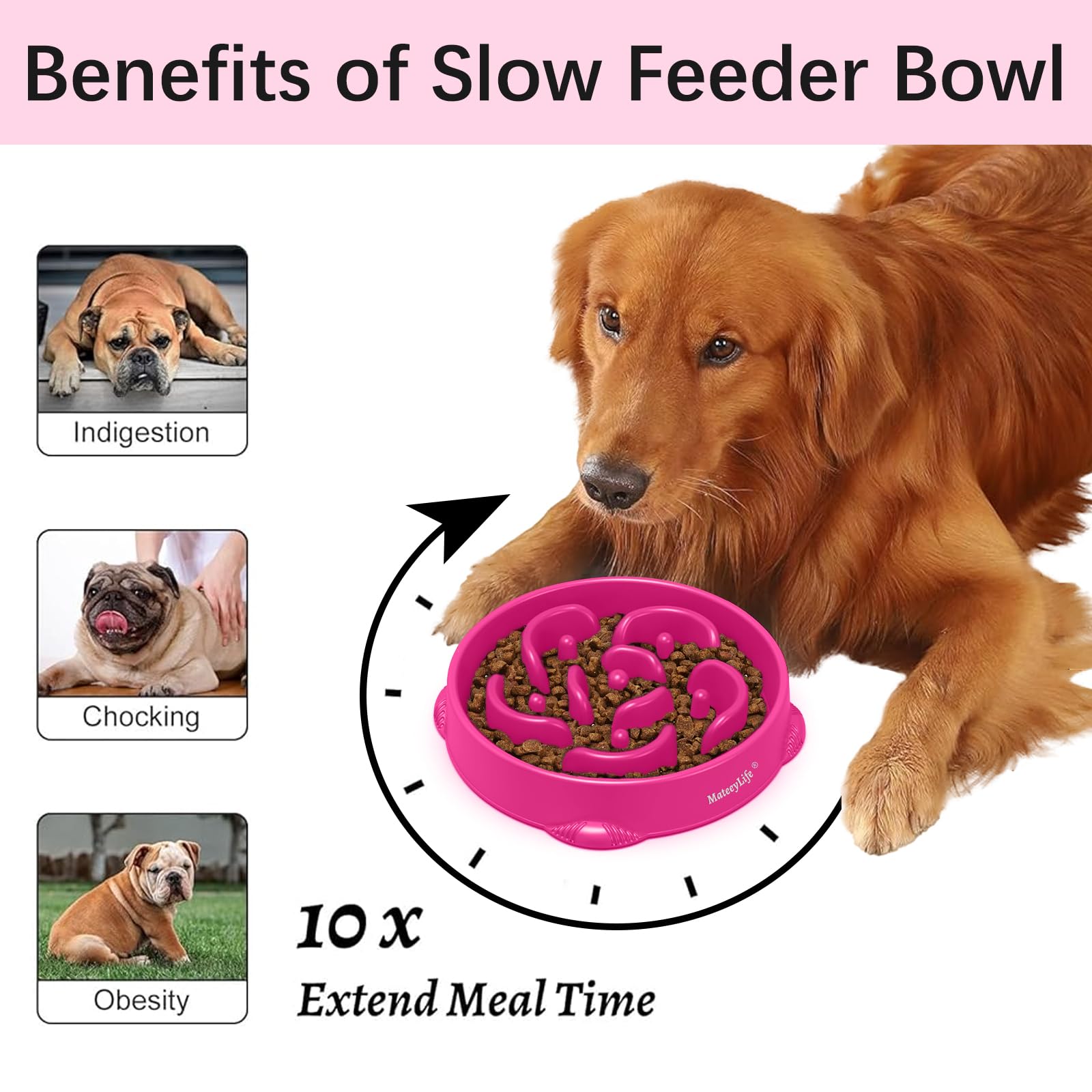 Snapklik.com : Large Slow Feeder Dog Bowls, Anti-Choking Puzzle Dog ... - Giant Breed Eating Slow Bowls For Prevention