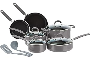 Amazon Basics Ceramic Nonstick Pots and Pans Cookware Set