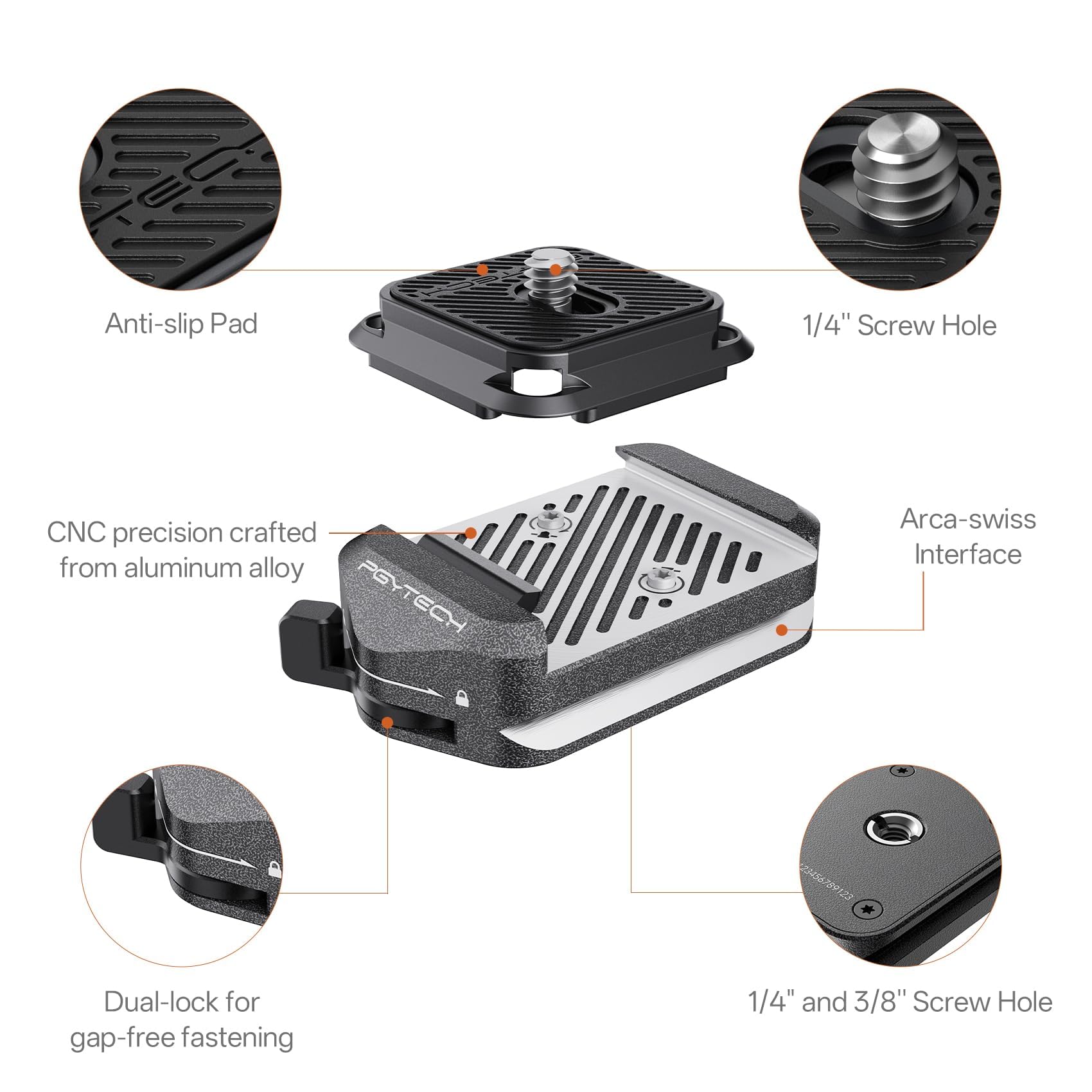 Amazon.com : PGYTECH Quick Release Clamp V2, Compatible for Arca