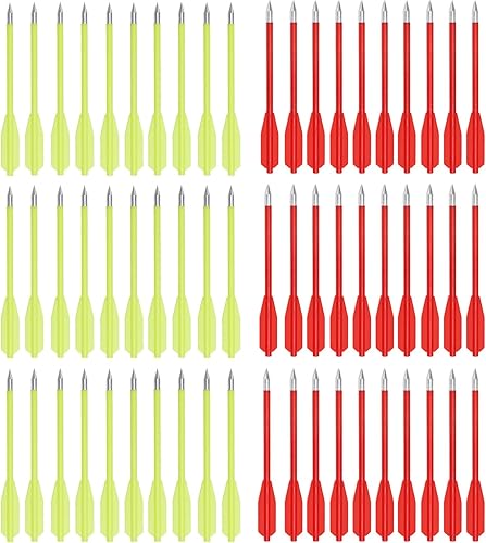 Miniatura 8 de Juego de 60 mini pernos de ballesta de tiro con arco de 6.3 pulgadas, 50-80 libras, con punta de metal afilada, dardos de flecha reutilizables