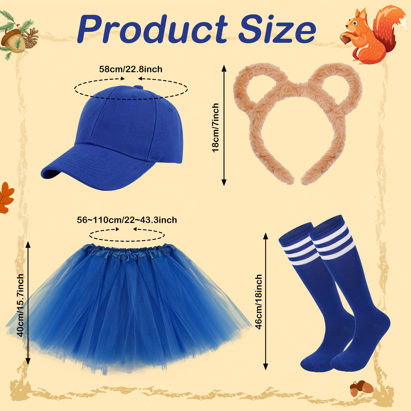 UxClishe 4 Pcs Chipmunk Costume Set - Image 2