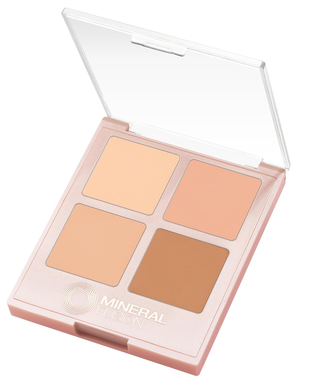 Mineral Fusion Makeup Cream Concealer Eye Palette Quad – 4 Light to Neutral Shades – Indulgence – Blemish Concealer & Under Eye Brightener – With Vitamin C & E – Hypoallergenic