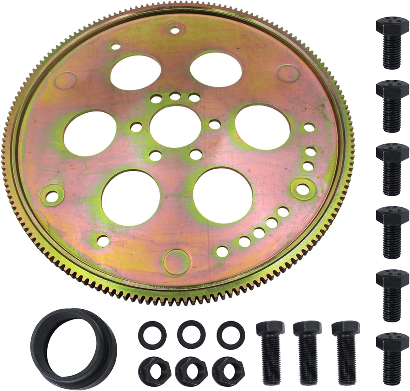 YHB Flexplate Heavy Duty Transmission Adapter Kit Gen III GM LS1,LS2,and LS6 5.3/6.0 to TH350/700R4/4L60 1997-Present - Adapter Flexplate With Bolts Kit