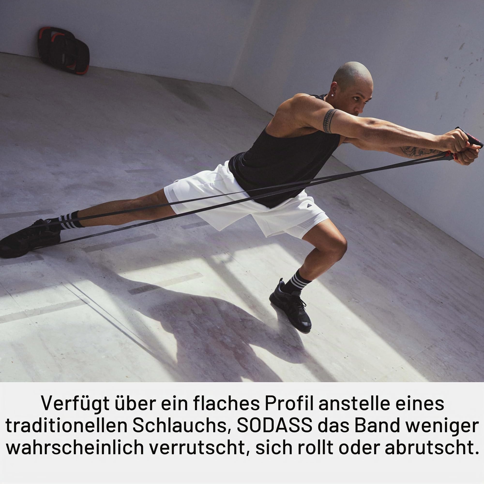 Les Mills™ SMARTBAND Extreme™ Widerstandsband mit Griffen für effektives Training und Stretching zu Hause