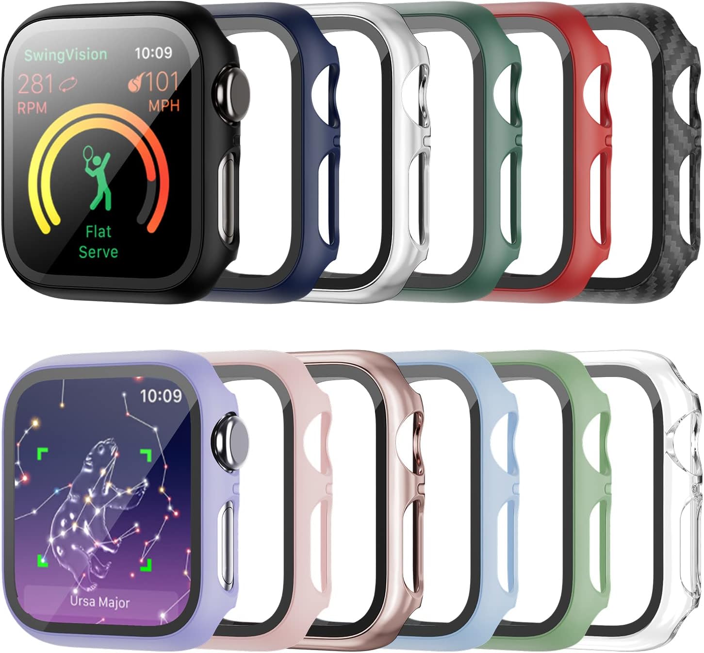 12 Pack Case Compatible for Apple Watch 40mm Series 6/5/4