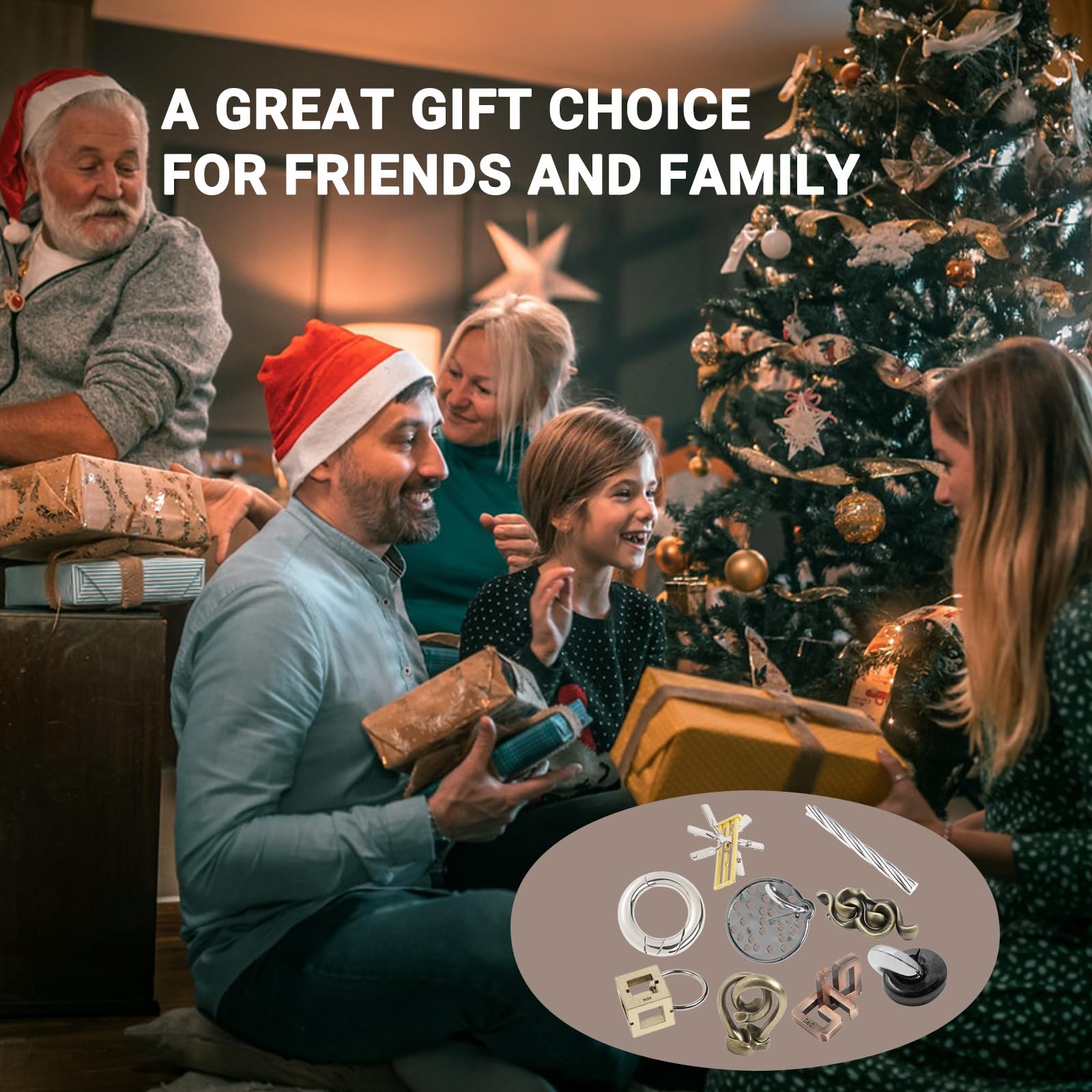 Joyeee 15 Pezzi Rompicapo Puzzle in Filo Metallico, Gioco Mentale Test QI Sblocca Giocattolo, Interlock Sfida Puzzle Game Giocattolo Educativo Regalo per Ragazzi Ragazze Adolescenti Adulti, #G