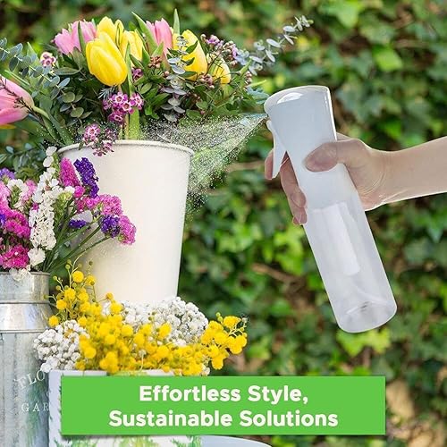 Miniatura 7 de VIGOR PATH Botella de spray vacía para el cabello, pulverizador continuo nano fino, botella de belleza reutilizable, limpieza, peinado y plantas, 5