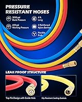 Vista 8 de Orion Motor Tech Juego de bomba de vacío y medidor de CA, kit de manómetro de bomba de vacío de 1/4 hp 3.5 cfm con 3 adaptadores de mangueras