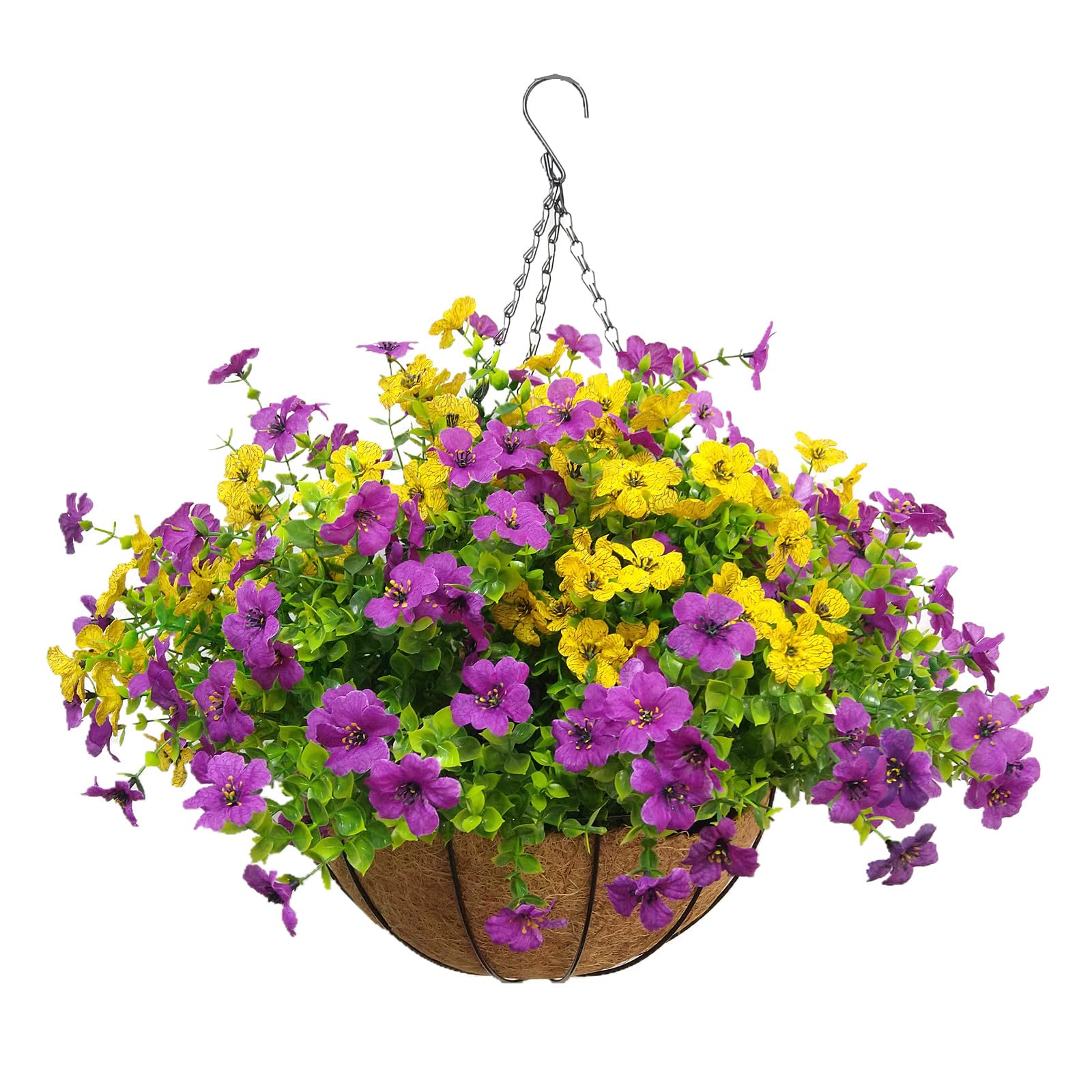 AIOR 10 Pezzi Fiori di Seta Artificiali, Fiori Finti Artificiale Piante Resistenti ai Raggi UV per Interni ed Esterni, Decorazione per Casa, Ufficio, Giardino, Patio, Cortile (Bianco