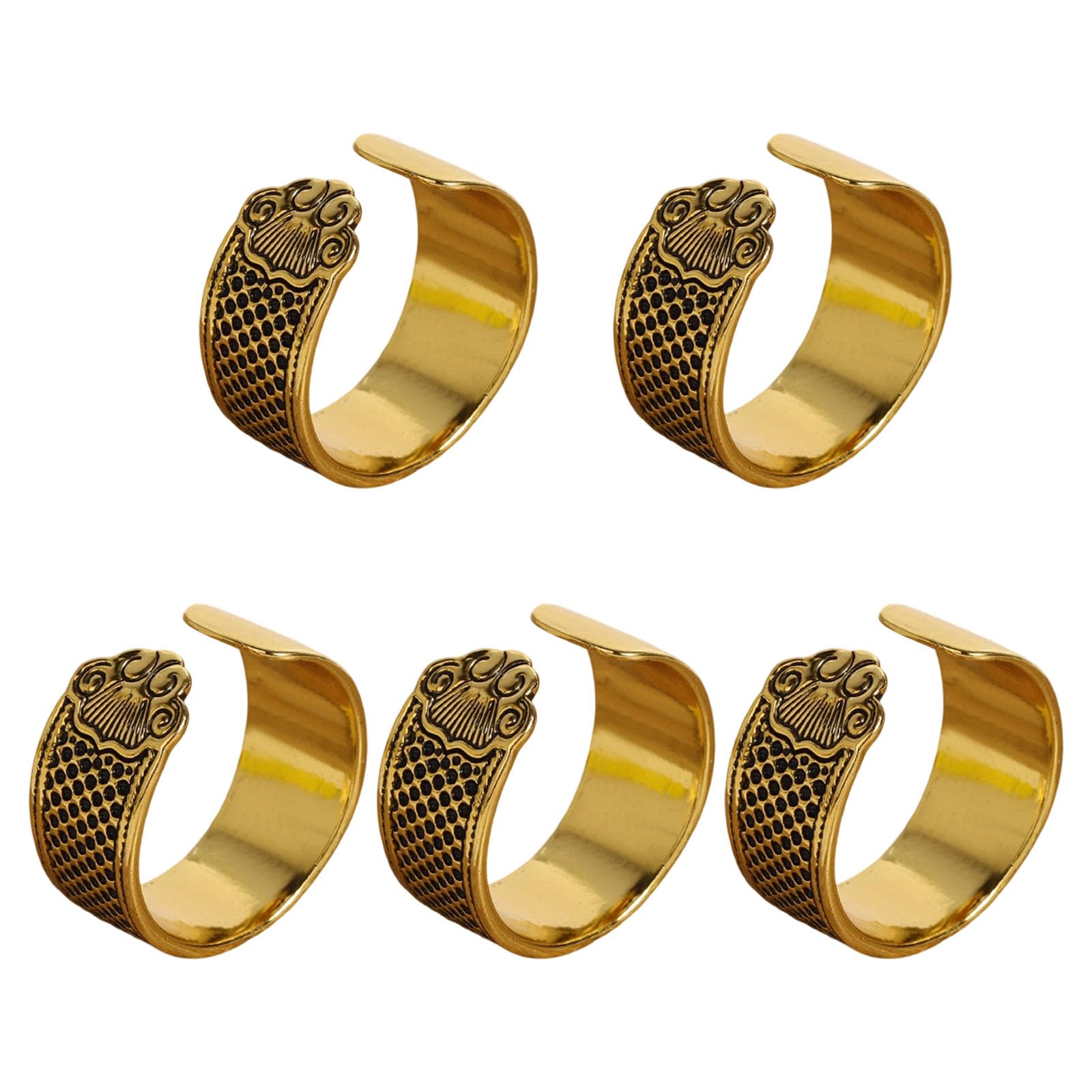 Msioytog Sturdy Alloy Finger Guards Thimble Essential Tool for Stitching in Dressmaking and Upholstery Work Embroidery Security Gear