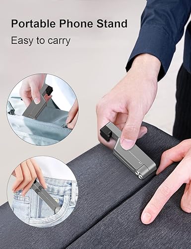 Miniatura 5 de MONEER Soporte para teléfono celular, soporte para teléfono para escritorio, soporte plegable y portátil para iPhone, soporte para teléfono celular