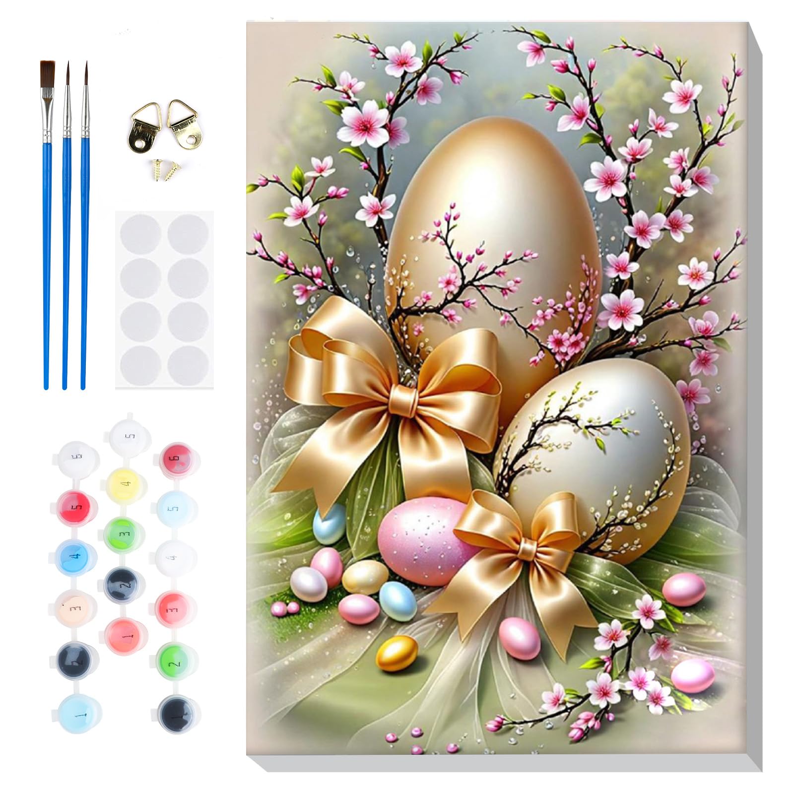 Lxmsja Pintar por Numeros Pato Adultos con Marco, DIY Cuadros para Pintar Pascua Colorear por Números Lienzos, Pintura Acrilica Manualidades Adulto Decoracion Hogar Pared 20x30cm — view 11