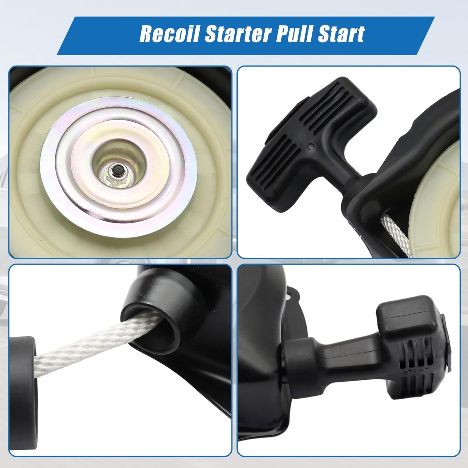 XQSMWF Recoil Starter Pull Start Fit for Yamaha Bruin 350 2004-2006 for Grizzly 350 450 2007-2014/400 2007-2008/660 2002-2008 for Kodiak 400 2002-2006/450 2005-2006 5UH-15710-00-00 5GH-15710-21-00