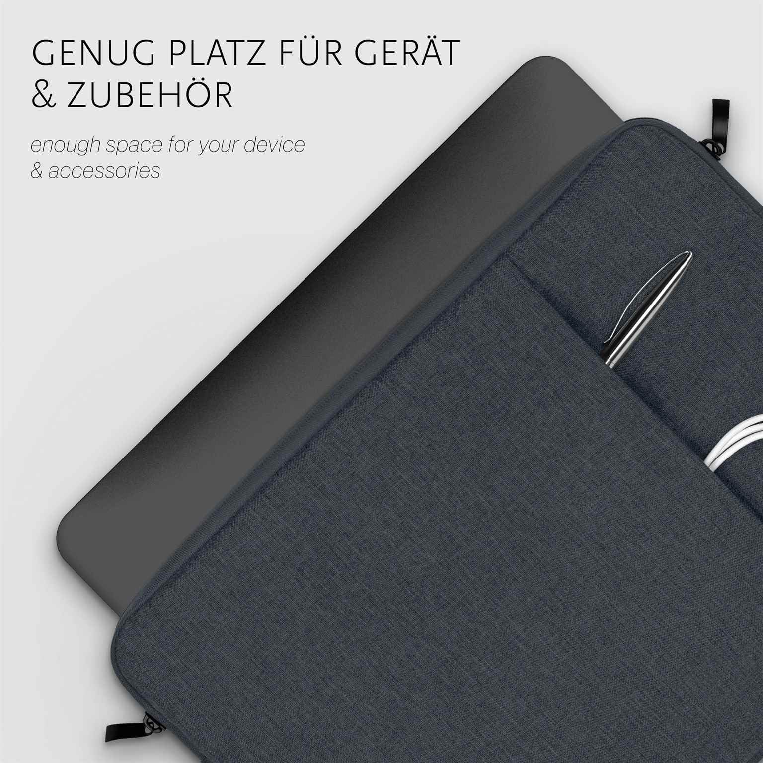 moex Étui de protection pour tablette Samsung Galaxy Tab S8 Ultra avec fermeture éclair et compartiment pour accessoires, housse en tissu nylon doux rembourré, housse de protection minimaliste