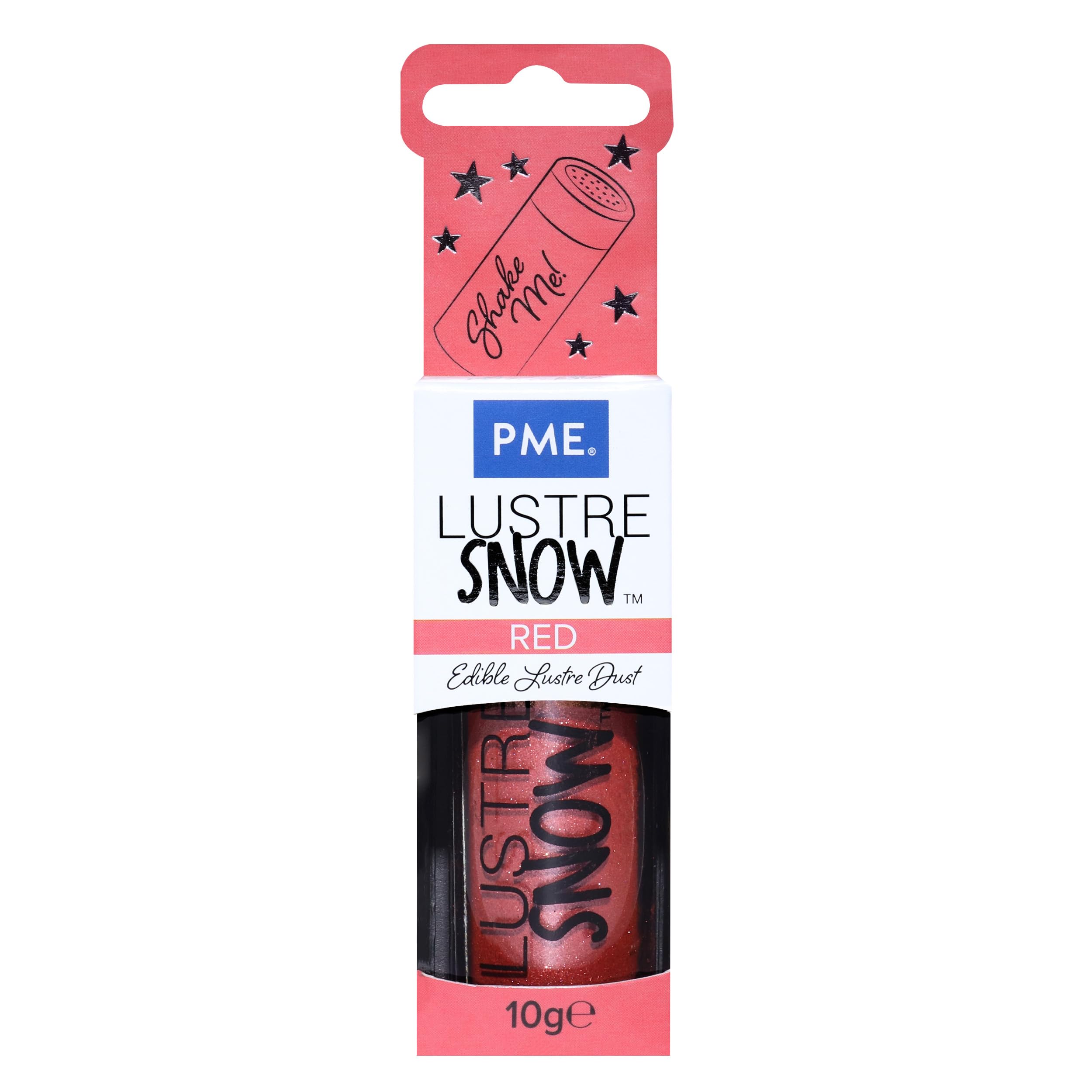 PME Edible Lustre Sprinkle Snow - Red (10g)